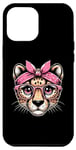 iPhone 12 Pro Max Cheetah Pink Bandana Glasses Case