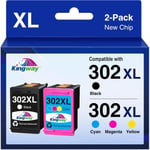 302Xl Cartouches D'Encre Pour Hp 302 Xl Compatible Avec Hp Deskjet 3630 3636 3639 2130 1110 Envy 4520 4525 4524 4527 Officejet 3831 4650 4658 3833 (1 Noir,1 Couleur)