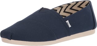 Toms Classic Navy White Recycled Cotton Mens Espadrilles Slipons Shoes