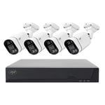 POE PNI House IPMAX POE 5 video surveillance kit, NVR with 4 POE ports and 4 5MP IP-cameras, 1920p, dedicated XMEye application, IP66