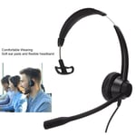 RJ9 Single Ear Headset Cell Phone Headset With Mic Mute Speaker Volume And 6 Kit