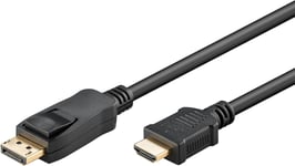 64837 Câble Adaptateur Displayport 1.2 Vers Hdmi 1.4 4 K @ 30 Hz/Câble Hdmi Ultra Haute Vitesse/Fiche Plaquée Or Pour Une Transmission De Signal Irréprochable/Ordinateur Portable Se, 3M