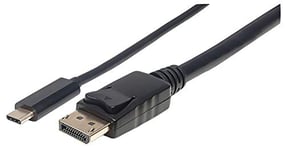 Manhattan 152471 Câble Adaptateur USB Type C vers DisplayPort (convertit Le Signal de Sortie DisplayPort 4K 1 m Noir