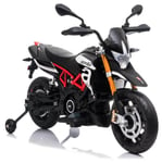 Moto Électrique pour Enfants 12V Aprilia Dorsoduro Noire