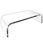 AMT Support de moniteur en acrylique transparent de qualité supérieure pour ordinateur portable/PC/multimédia pour bureau à domicile