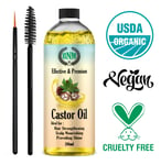 100% Pure Organic Castor Oil for Eyelashes ❤️ Eyebrows Hair Growth 30ml 🔥✅