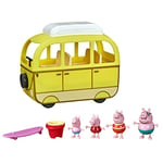 Peppa Pig Peppa's Adventures Beach Campervan, Preschool Toy, 10 Pieces, Working Wheels, 3 Years and Above, Multicolored (F3632FF2)