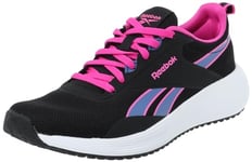 Reebok Women's LITE Plus 4 Sneaker, CBLACK/LASPIN/STEPUR, 4.5 UK