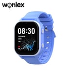 Montre Intelligente Wonlex Pour Enfants,Montre-Bracelet Intelligente,Prise En Charge De Whatsapppig Kt19pro,Android 8.0,Caméra Vidéo,Téléphone Intelligent Connecté,Gps,4g - Type Blue