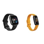 Fitbit Versa 4 Fitness Smartwatch with built-in GPS and up to 6 days battery life & Inspire 3 Activity Tracker with 6-months Premium Membership Included, up to 10 days battery