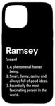 Coque pour iPhone 15 Ramsey Définition du nom Dictionnaire amusant