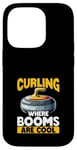 Coque pour iPhone 14 Pro Le curling là où les balais sont cool