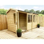 7 x 14 Reverse Pressure Treated Apex Summerhouse with Short Windows