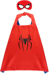 SPIDER MAN Cape & Mask Set, Red Girls/Boys Party Super Hero Fancy Dress