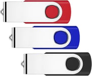 Cle Usb, Clé Usb 4Go, Clef Usb Lot De 3 Mémoire Stick 2.0 Flash Drive Rotation Disque De Stockage Externe[Q154]