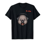 emoji happy headphones koala face T-Shirt