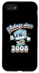 Coque pour iPhone SE (2020) / 7 / 8 Retro Vibes 2008 Vintage Style 17th Birthday Cassette Tape