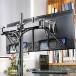 Double Twin Arm Desk Mount Stand Lcd Led Monitor Computer 13"-27" Screen Tv Best