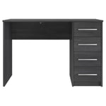 Bureau droit 4 tiroirs L110cm CARLOS gris cendré Taille unique