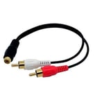 AUCUNE Câble Adaptateur Jack Femelle 3.5mm Vers RCA INCH SA68055