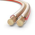 PureLink SP050-025 Câble d'enceinte 2x1.5mm² (99,9% OFC cuivre massif 0,20mm) Câble de haut-parleur Hifi, 25m, transparent