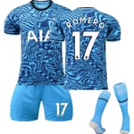 23 Nya Tottenham bortaställ tröjor T-shirt för barnfotbollsträning SON 7 ROMERO 17 ROMERO 17 Kids 24(130-140CM)