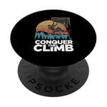 Conquer The Climb for a Climber and Rock Climber PopSockets Adhesive PopGrip