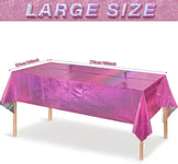 PE Rectangle Neon Glow Party Table Cover Cloth Wipe Clean Birthday Tablecloth