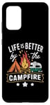 Coque pour Galaxy S20+ La vie est meilleure au coin du feu de camp, camping en plein air, amoureux de la nature