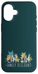 Coque pour iPhone 16 Cat Tax Family Discount! Social Media Meme Fun