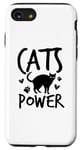 Coque pour iPhone SE (2020) / 7 / 8 Cats Power - Amoureux des chats