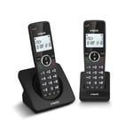 VTech ES2001 DECT Cordless Phone with Nuisance Call Blocker,Easy-to-Read Backlit Display,ECO Mode,Landline Phone with 18 Hours Talk-time,Volume Booster,Handsfree Speakerphone,Speed Dial,Twin Handset