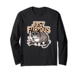 JUST FURIOUS naughty angry cat in the tree having bad day Long Sleeve T-Shirt