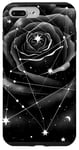 Coque pour iPhone 7 Plus/8 Plus Rose noire recouverte d'étoiles