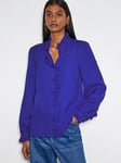 Monsoon Cecily Ruffle Blouse Cobalt, Blue, Size 16, Women