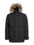 JACK&JONES PLUS Jjstar Parka Pls, Noir/détail : Pas de Badge, XXXXL Homme