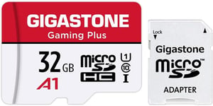 Carte Mémoire 32 Go, Gaming Plus Série, Vitesse De Lecture Allant Jusqu'À 90 Mo/S. Idéal Pour Full Hd Vidéo Nintendo Switch Gopro, A1 U1 C10 Carte Micro Sdhc Avec Mini Étui Et Adaptateur Sd