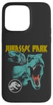 Coque pour iPhone 15 Pro Max Jurassic World T-Rex Rock Band Distressed Logo