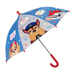 Parapluie Enfant Paw Patrol Ouverture Manuelle - Parapluie Canne Gris Bleu pour Petit Garçon 3 4 5 Ans - Ombrelle Long Léger Solide Pat Patrouille Marshall Rubble Skye - Diamètre 66 cm (Bleu Gris)