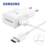 Chargeur Samsung Rapide EP-TA20EWE + Cable USB Type C pour Xiaomi  Redmi Note 9 Pro Couleur Blanc