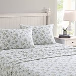 Laura Ashley Accueil - Draps de lit en Flanelle de Coton brossé pour Plus de Douceur et de Confort (Le Fleur, lit Double)