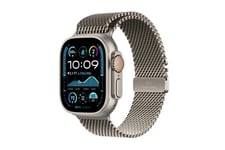 Apple Watch Ultra 2 GPS + Cellular 49mm Boîtier en Titane Naturel avec Bracelet Milanais Naturel - S