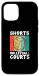 Coque pour iPhone 15 Short et volley-ball Courts Beach Vball Outdoor Player Fan
