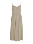 Vila Vipricil Strap Button Dress Beige