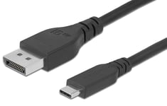 Delock USB-C til Displayport kabel - 8K/60Hz - Sort - 1 m