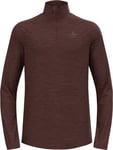 Odlo Men's Midlayer 1/2 Zip Run Easy Warm Fudge Melange, L