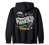 Halloween Witchful Thinking Spooky Witch Hat & Cauldron Zip Hoodie