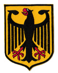 Germany Patch Embroidered Eagle Coat of Arms Deutschland Iron-on Badge