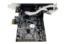 StarTech.com Native PCI express RS232 seriell-kortadapter med 4 portar och 16550 UART - seriell adapter - PCIe 1.1 - 4 portar