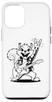 Coque pour iPhone 12/12 Pro Squirrel jouant de la guitare rock and roll hommes femmes rock band